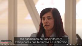 Entrevista con Pepa Santos Revuelta sobre su trayectoria laboral y sindical en Comisiones Obreras...
