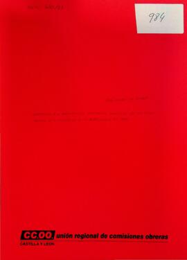 Llamamiento de la Permanente del Secretariado General de las CCOO de la Construcción a los trabajadores del ramo (1976)
